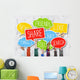 Hands Holding Colorful Speech Wall Decal