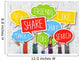Hands Holding Colorful Speech Wall Decal