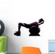 Woman Fitness Ball Crunches   Exercises Silhouette Wall Decal