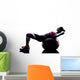 woman fitness ball crunches   exercises silhouette Wall Decal