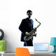 man saxophonist playing saxophone player  silhouette Wall Decal