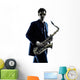 man saxophonist playing saxophone player  silhouette Wall Decal