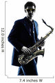 man saxophonist playing saxophone player  silhouette Wall Decal