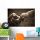 Baby hand holding mother finger with retro effect Wall Decal