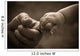 Baby hand holding mother finger with retro effect Wall Decal