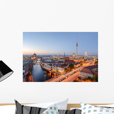 Berlin Wall Decal shown on a wall