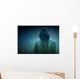 hacker over a screen with binary code Wall Decal