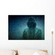 hacker over a screen with binary code Wall Decal
