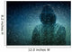 hacker over a screen with binary code Wall Decal
