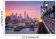 Philadelphia under a hazy purple sunset Wall Decal