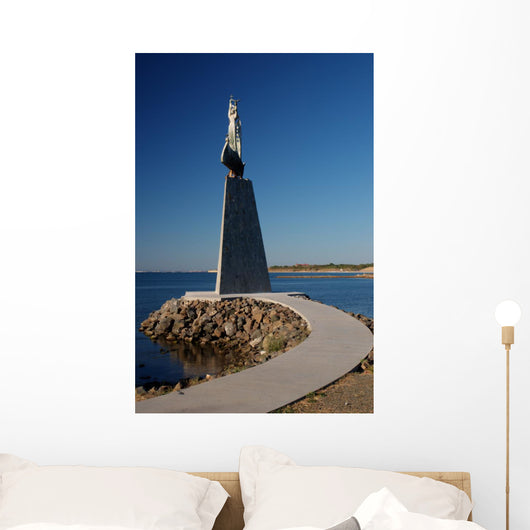 Statue of Saint Nicholas in Nessebar, Bulgaria on sunrise Wall Decal