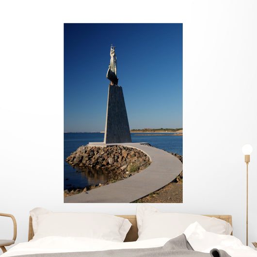 Statue of Saint Nicholas in Nessebar, Bulgaria on sunrise Wall Decal