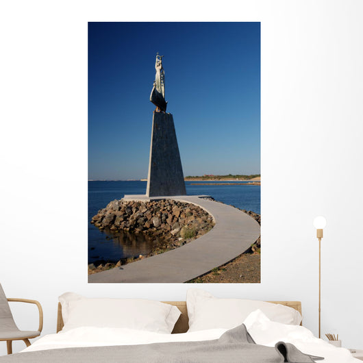 Statue of Saint Nicholas in Nessebar, Bulgaria on sunrise Wall Decal