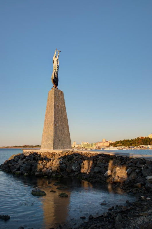 Statue of Saint Nicholas in Nessebar, Bulgaria on sunrise Wall Decal