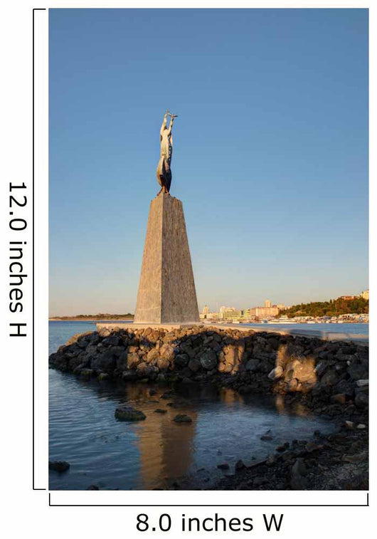 Statue of Saint Nicholas in Nessebar, Bulgaria on sunrise Wall Decal