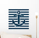 Vintage Anchor and Striped Wall Decal