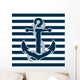 Vintage Anchor and Striped Wall Decal