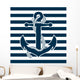 Vintage Anchor and Striped Wall Decal