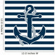 Vintage Anchor and Striped Wall Decal