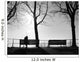 Depression im Nebel allein auf der Bank Wall Decal