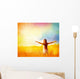 Free Happy Woman Enjoying Nature. Beauty Girl Outdoor. Wall Decal