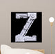 Iron Mechanical Black Letters Scratched Metal Wall Decal