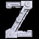 Iron mechanical black letters scratched metal Wall Decal