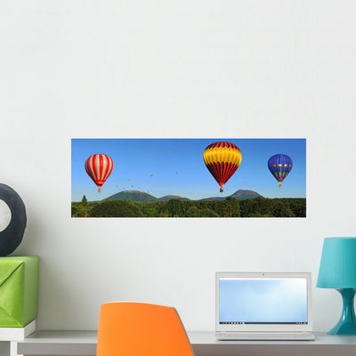 Montgolfières Wall Decal shown on a wall