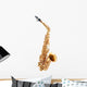 Three-Fourths Saxophone Wall Decal