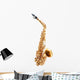 Three-Fourths Saxophone Wall Decal