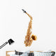 Three-Fourths Saxophone Wall Decal