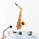 Three-Fourths Saxophone Wall Decal