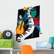 musical jazz trio Wall Decal