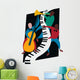 musical jazz trio Wall Decal