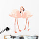 Pair Flamingos Wall Decal