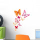 Realistic Colorful Butterflies Isolated for Spring Wall Decal