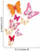 Realistic Colorful Butterflies Isolated for Spring Wall Decal