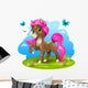 Brown pony with pink tail Wall Decal