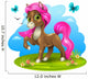 Brown pony with pink tail Wall Decal