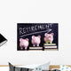 Three piggy banks with retirement savings message Wall Decal