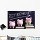 Three piggy banks with retirement savings message Wall Decal