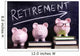 Three piggy banks with retirement savings message Wall Decal