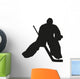 Hockey goalie silhouette Wall Decal