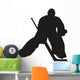 Hockey goalie silhouette Wall Decal