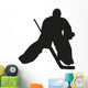 Hockey goalie silhouette Wall Decal