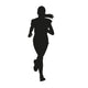 Running young girl vector silhouette Wall Decal