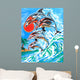 dolphin painting Wall Decal