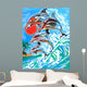dolphin painting Wall Decal