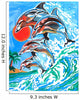dolphin painting Wall Decal