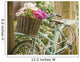 Vintage bicycle with flowers in basket Wall Decal
